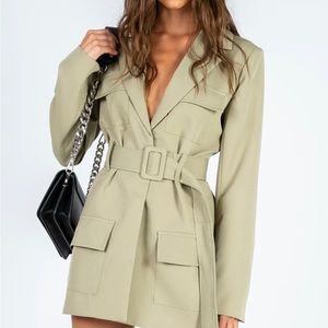 LIONESS green cargo mini dress - never worn